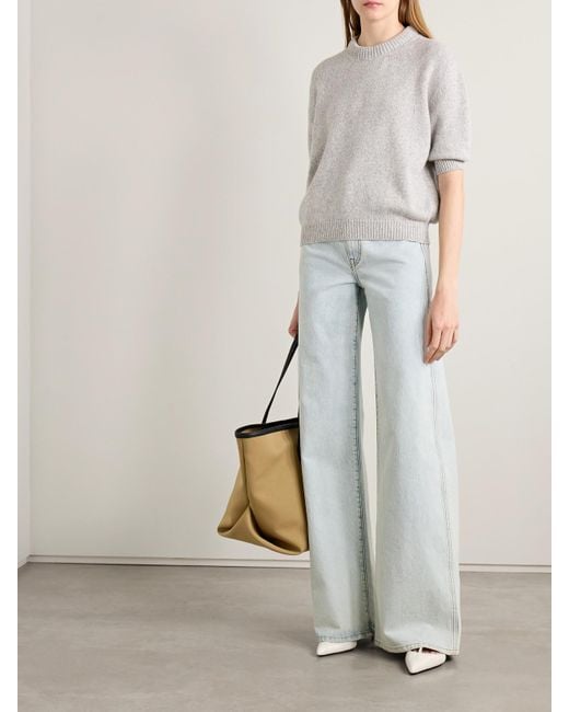 Khaite Blue Dane High-Rise Wide-Leg Jeans