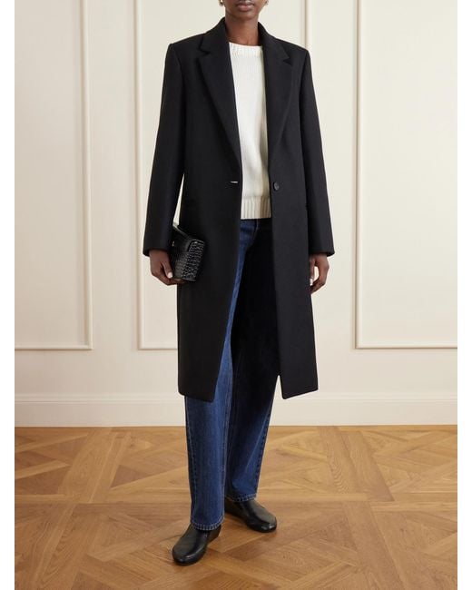 Totême Blue Wool-Blend Coat