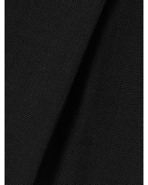 Anine Bing Black Trent Shorts Aus Webstoff Mit Falten