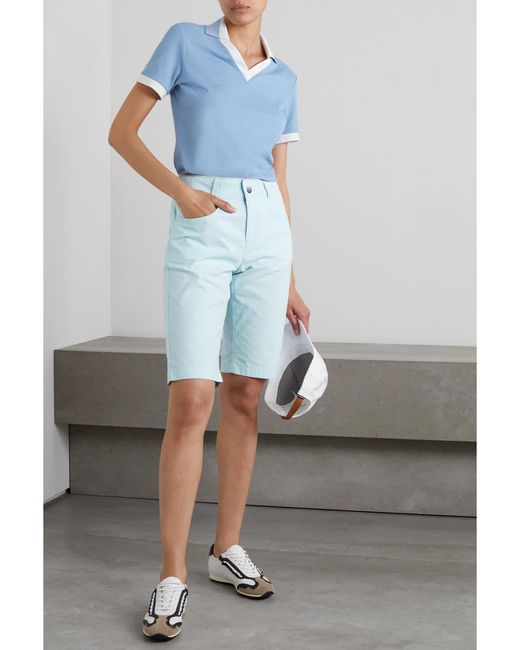Bogner Blue Jolita Cotton-Blend Gabardine Golf Shorts