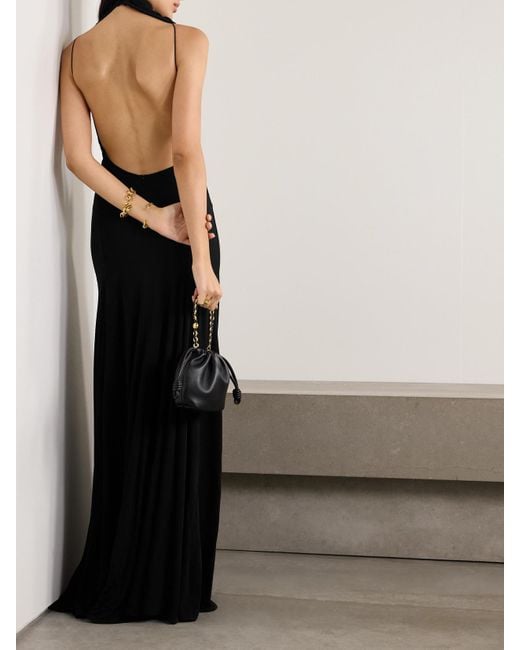 Christopher Esber Black Maico Open-Back Jersey Maxi Dress