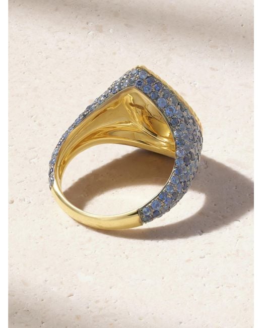 Yvonne Léon Blue Poire 9-Karat Sapphire Ring