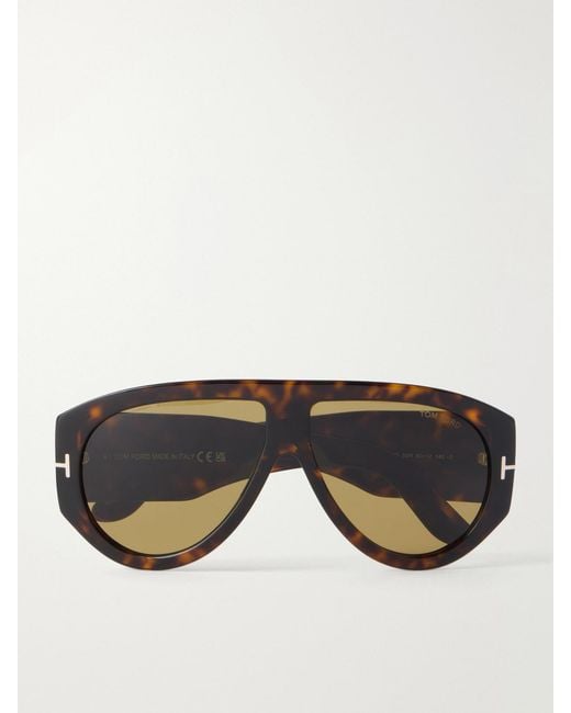 Tom Ford Black Bronson D-Frame Acetate Sunglasses