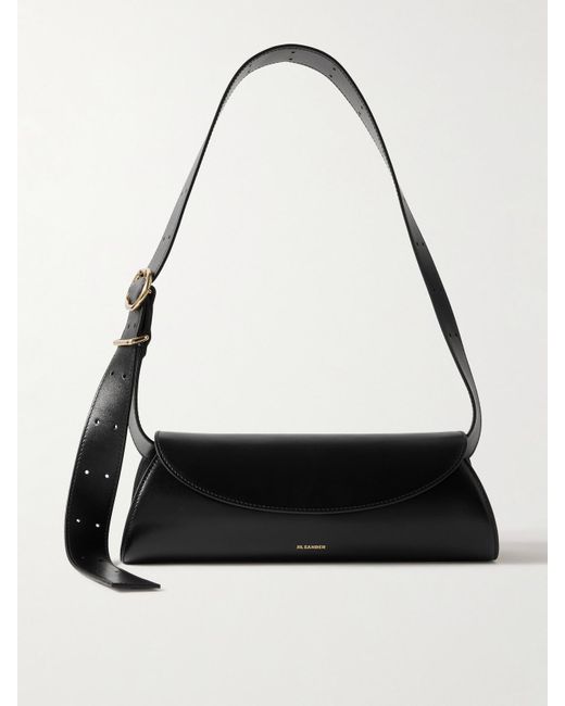 Jil Sander Black Kleine Schultertasche Aus Leder
