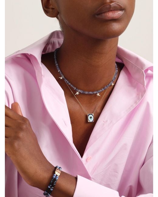 Diane Kordas Natural Star Kette Aus 18 Karat Mit Cordieriten Und Diamanten