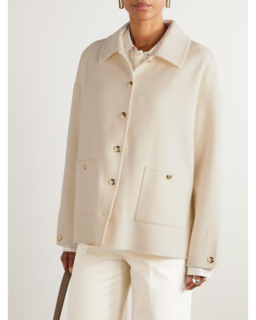 Anine Bing Natural Luca Jacke Aus Einer Woll-Kaschmirmischung