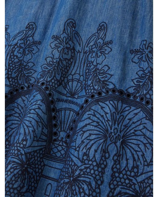 【Zimmermann】COCO EMBROIDERED DENIM DRESS デニム刺繍ミディ Zimmermann Coco Embroidered Denim Caftan Dress | Nordstrom