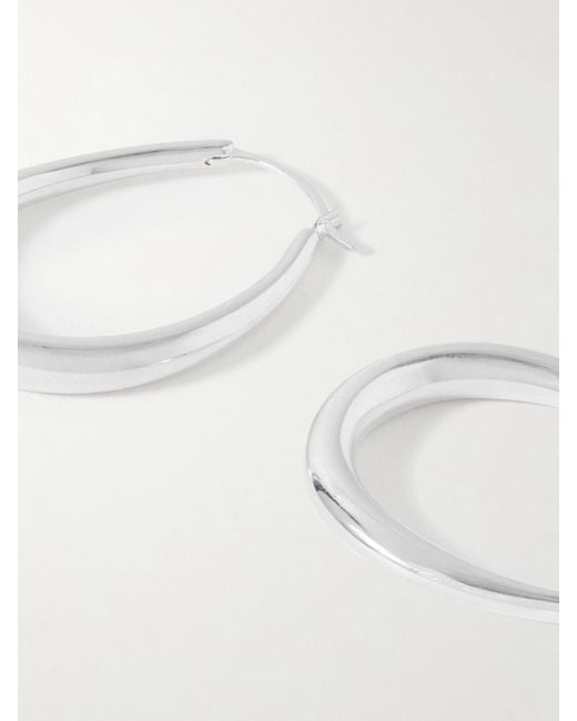 Sophie Buhai White Egg Small Hoop Earrings
