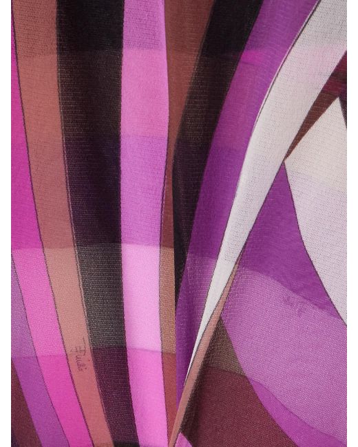 Robe Longue En Tulle Imprimé À Cristaux Emilio Pucci en coloris Purple