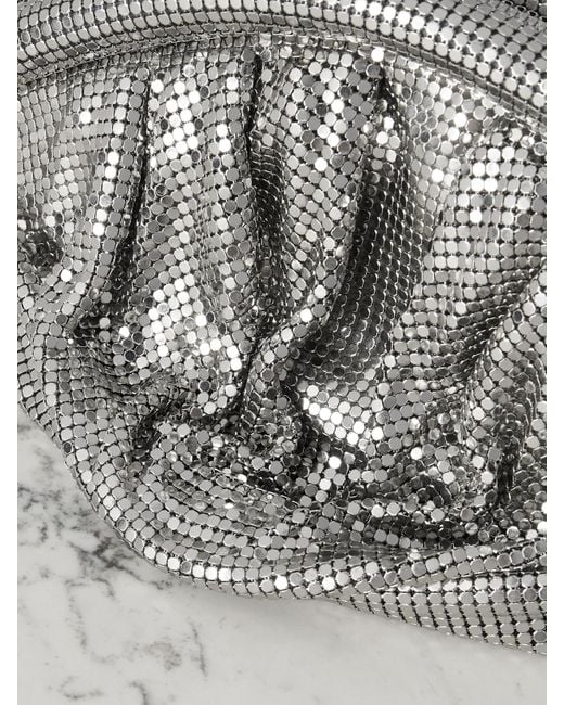 Rabanne Gray Mini Chainmail Clutch