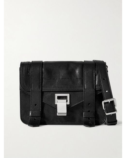 Proenza Schouler Black Ps1 Mini Schultertasche Aus Leder