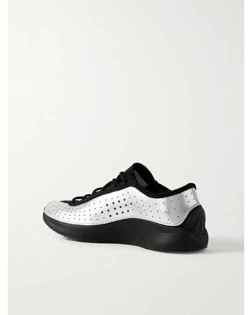 Nike Air Superfly Suede And Perforated Metallic Leather Sneakers