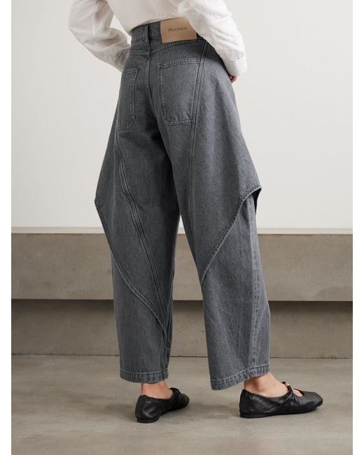 J.W. Anderson Blue Hoch Sitzende Barrel-Jeans
