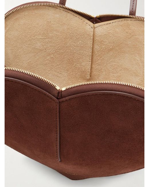 Alaïa White Le Coeur Suede And Leather Shoulder Bag