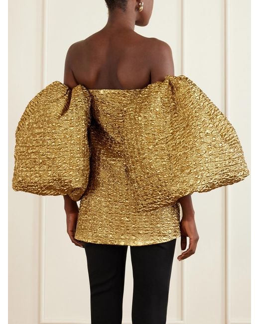 ‎Dima Ayad Natural Cloqué Blouse
