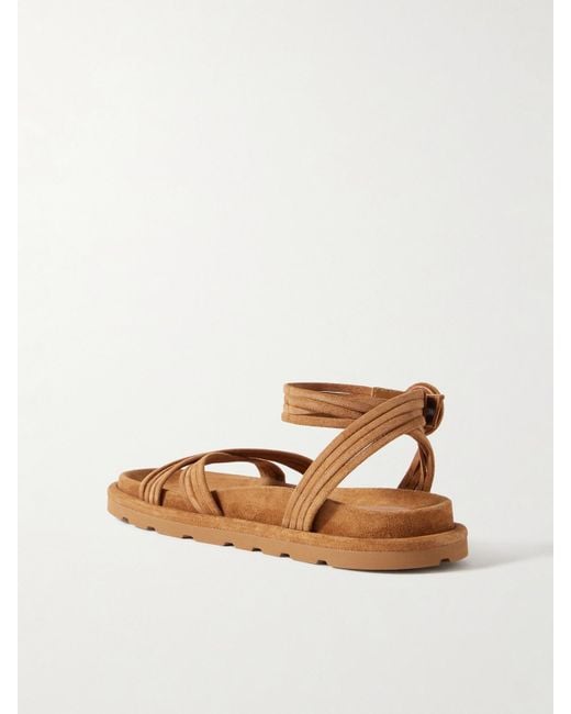 Gianvito Rossi Brown Lianne Suede Sandals
