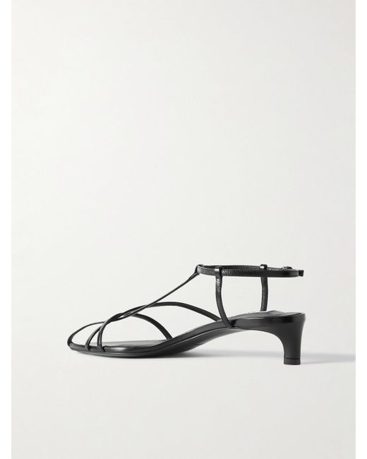 Jil Sander Black Leather Sandals