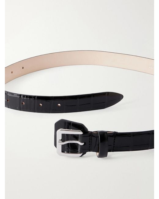 DEHANCHE Black Nini Embossed Leather Belt