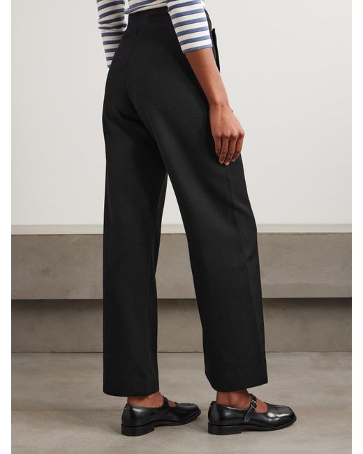 Bode Black Sailor Wool-Twill Straight-Leg Pants