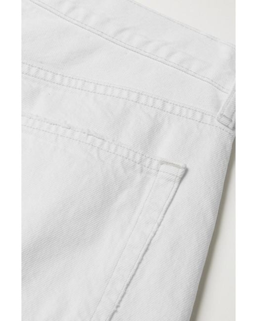 Agolde White Panna Cotta Parker Long Short In