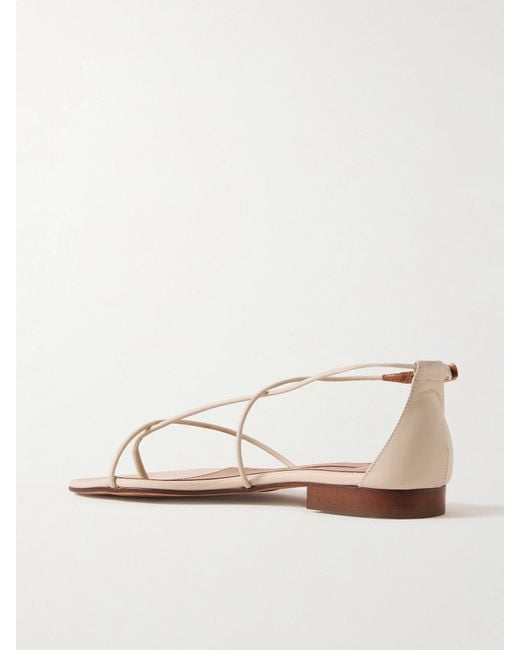 Emme Parsons White String Leather Sandals