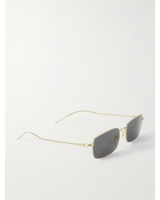 Oliver Peoples Gray Rectangle-Frame-Tone Sunglasses