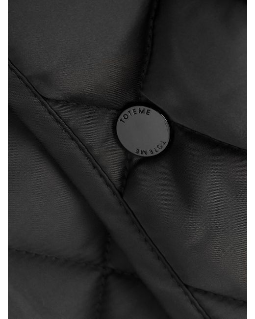 Totême  Black Quilted Recycled-Shell Jacket