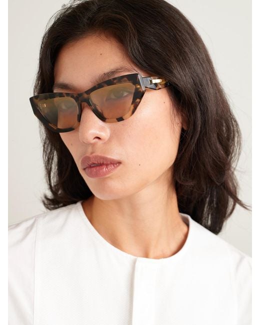 Dior Natural Cdior B6I Cat-Eye Tortoiseshell Acetate Sunglasses