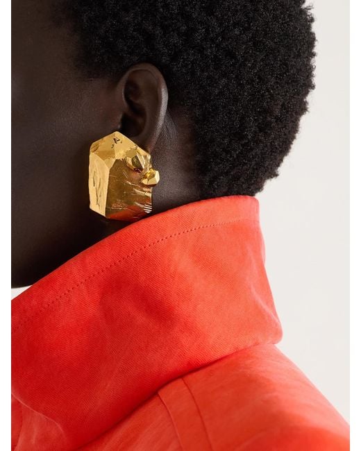 Saint Laurent Metallic Tone Earrings