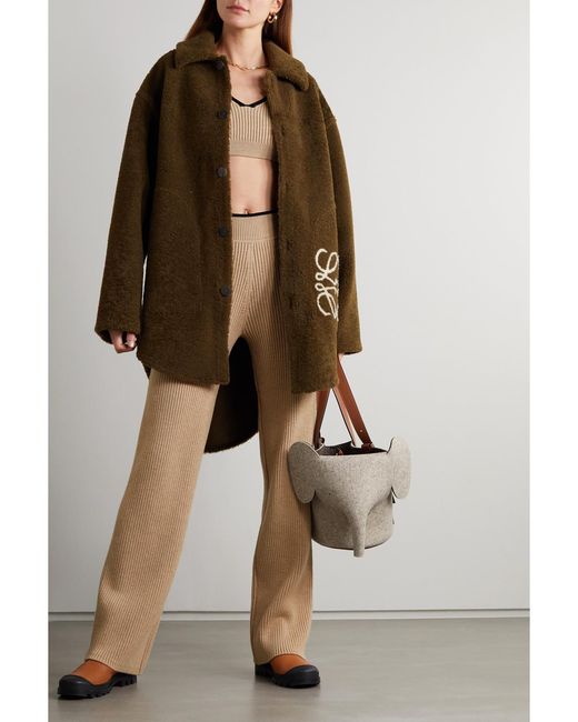 Loewe Natural Ribbed Wool Bralette