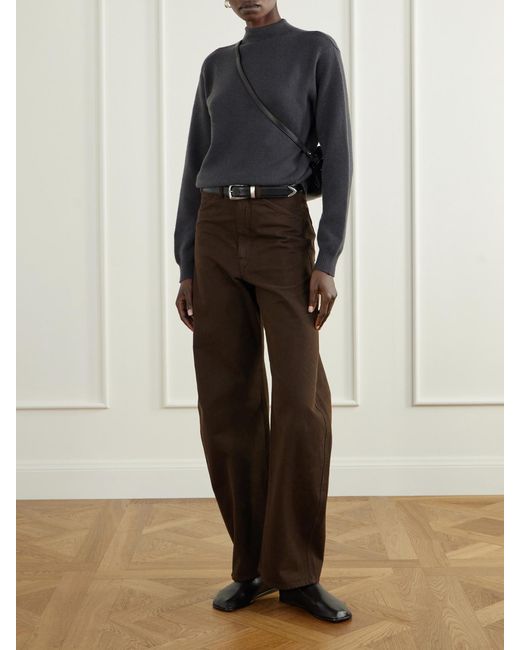 Lemaire Brown Glove Leather Slip-Ons