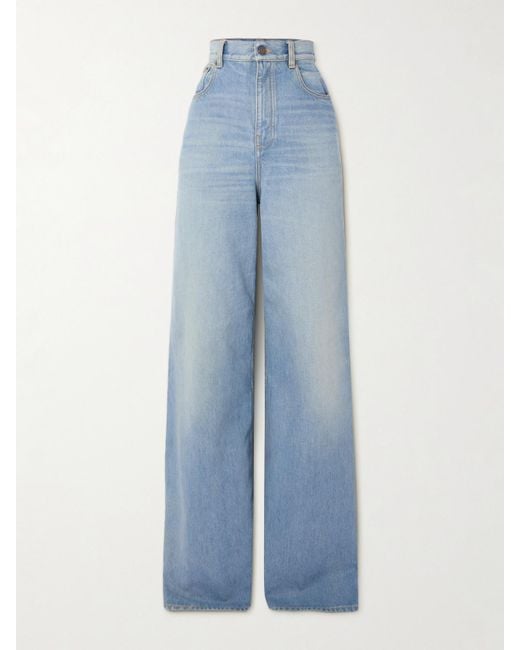 Chloé Blue High-Rise Wide-Leg Jeans