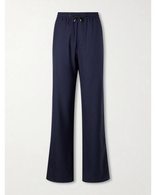 God's True Cashmere Blue Soul Cashmere Straight-Leg Pants