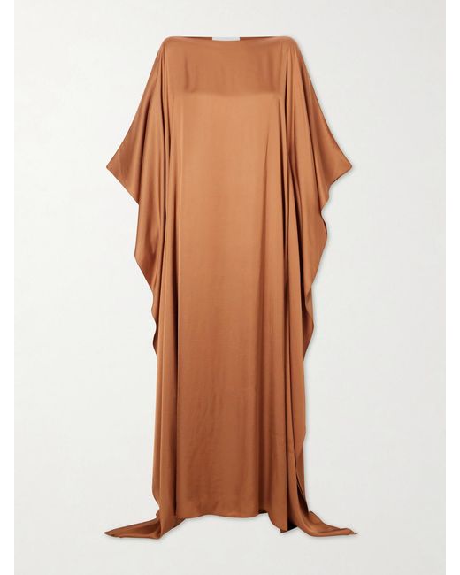 Sa Su Phi Brown Marta Satin Maxi Dress