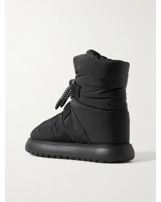 Moncler Black Gaia Quilted Shell Ankle Boots