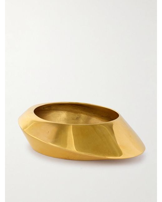 Saint Laurent Metallic Goldfarbener Armreif
