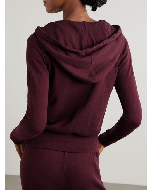 James Perse Purple Cotton-Terry Hoodie