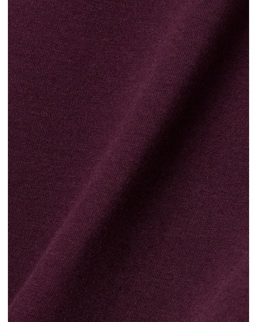 Skims Purple Cotton Jersey T-Shirt – Currant – T-Shirt Aus Baumwoll-Jersey Mit Stretch-Anteil