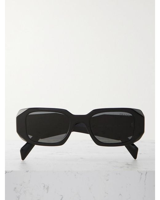 Prada Black Square-Frame Acetate Sunglasses