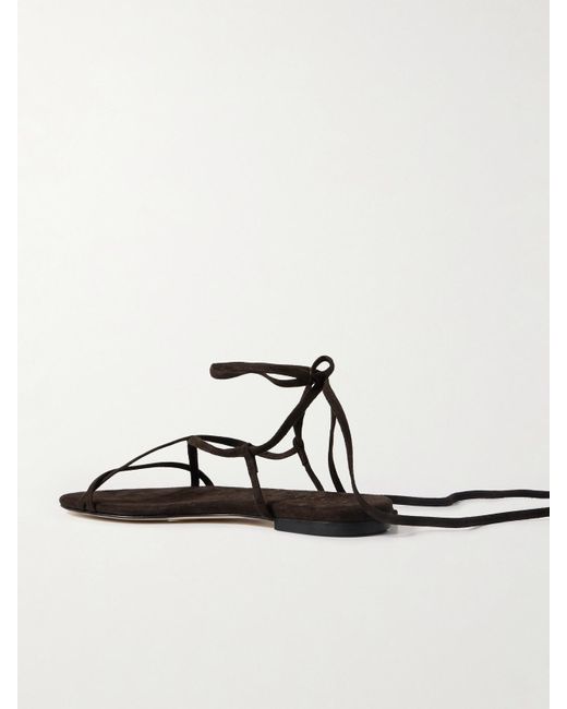 Aeyde Brown Penny Suede Sandals