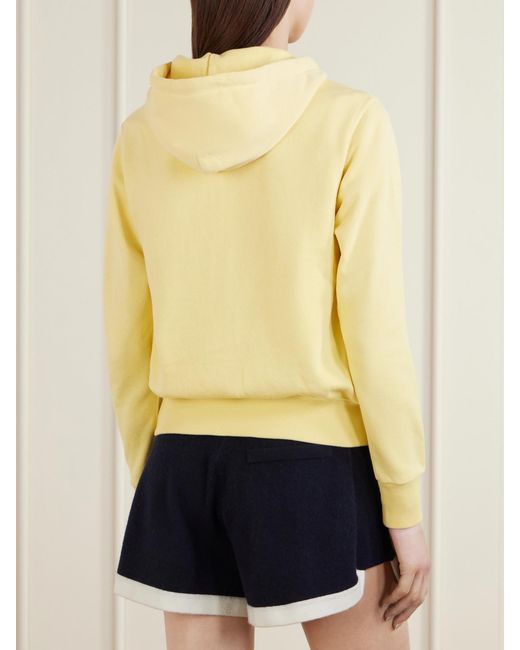Polo Ralph Lauren Yellow Logo-Embroidered Cotton-Blend Zip-Up Hoodie