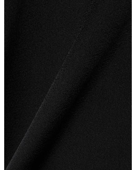Stella McCartney Black Tie-Neck Satin-Crepe Mini Dress