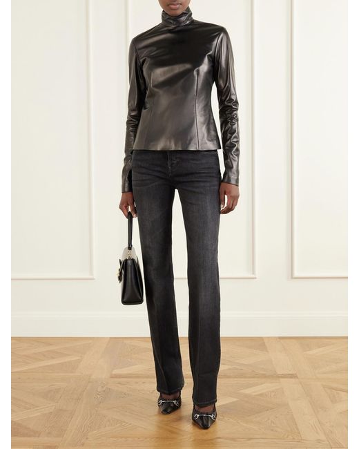 Gucci Black Leather Top
