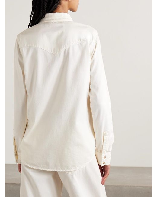 Nili Lotan Natural Travis Denim Shirt