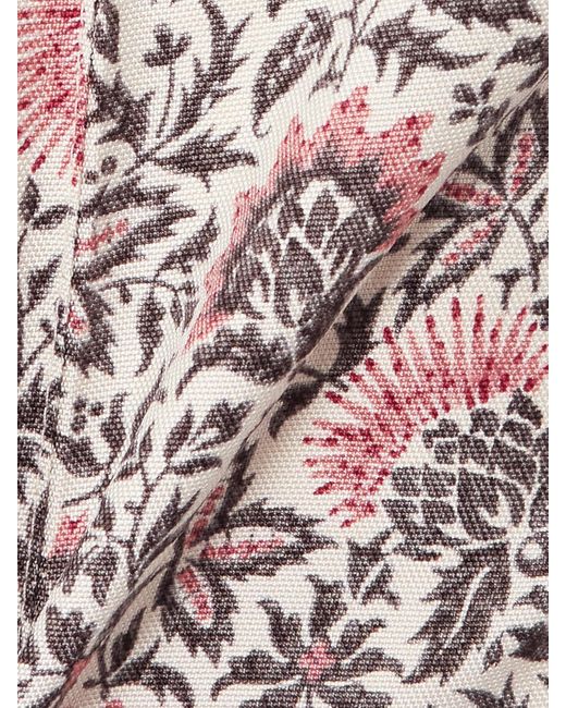 Pantalon Fuselé En Soie À Imprimé Fleuri Dan Loro Piana en coloris Multicolor