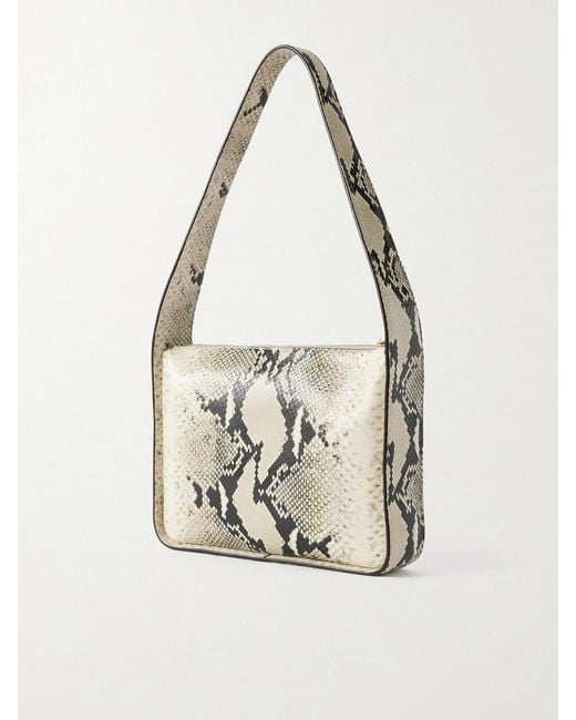 Khaite White Lori Snake-Effect Leather Shoulder Bag