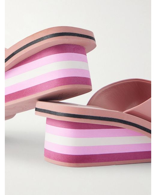 Chloé Pink Swimming Cool Patent-Leather Sandals