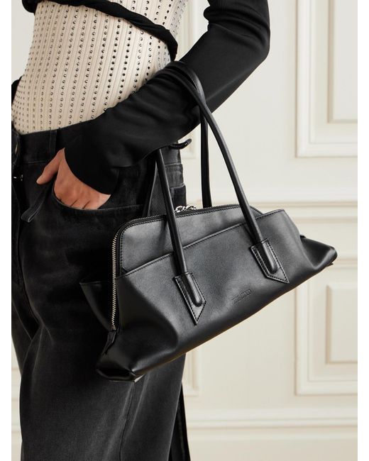 Sac À Main Asymétrique En Cuir La Passeggiata Small The Attico en coloris Black