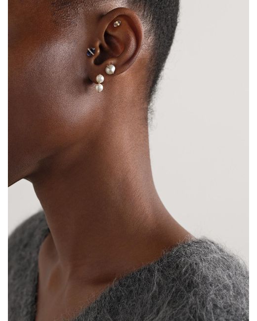 Melissa Joy Manning Natural 14-Karat Recycled, Pearl And Diamond Earrings
