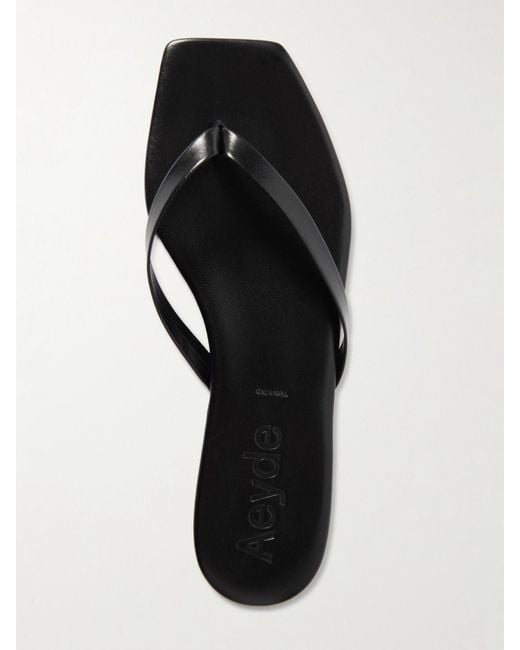 Aeyde White Renee Leather Flip Flops